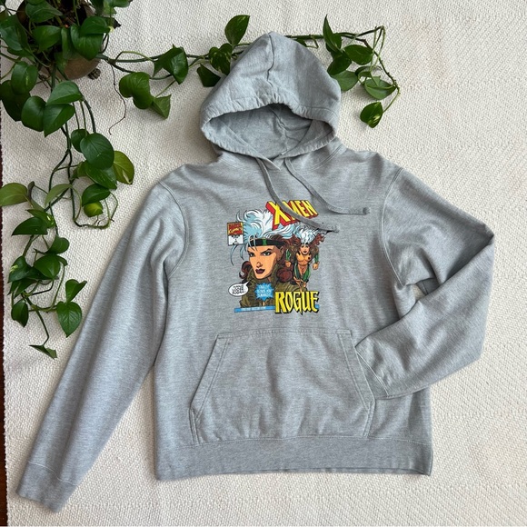 Marvel X-Men Rogue Graphic Sweatshirt Hoodie Grey Medium - Picture 1 of 9